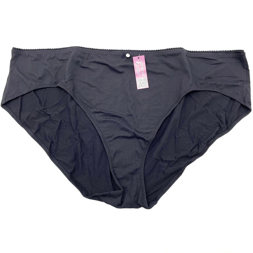 NEW Adore Me Plus Size 2X Hipster Panties Jet Black Full‎ Coverage Bottom